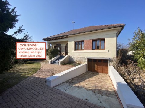 Belle maison de plain-pied au calme à FONTAINE-LES-DIJON avec jardin intime, sous-sol et garage, Dijon, ARYA Immobilier